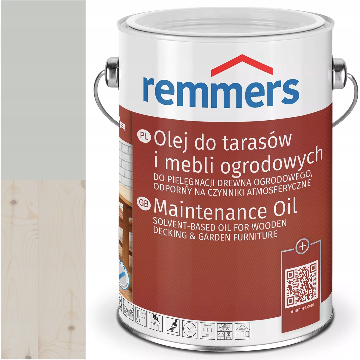Remmers Pflege-ol olej na terasové desky Ral 7035 Světle Šedý 5L