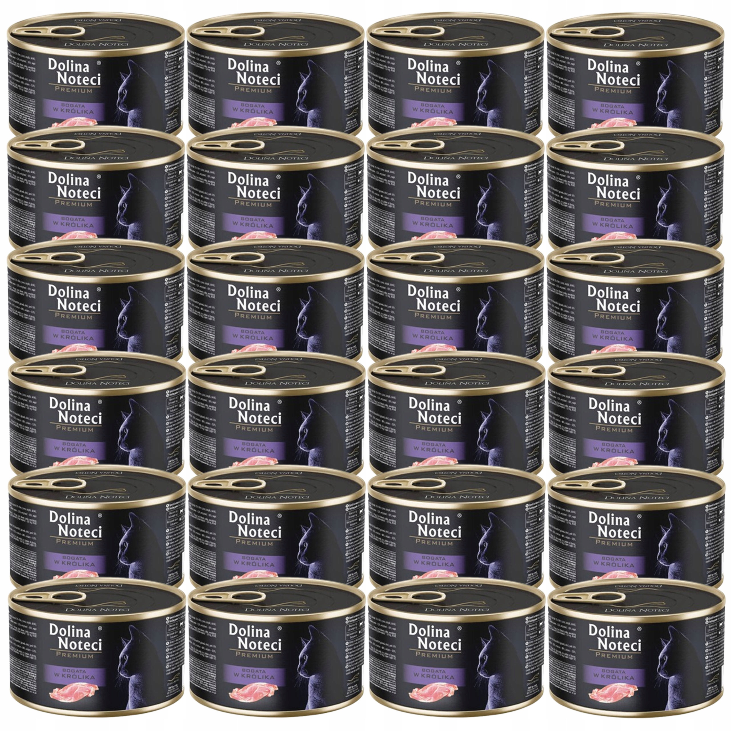 Dolina Noteci Premium Krmivo mokré pro kočky Králík 24 x 185 g bez obilovin