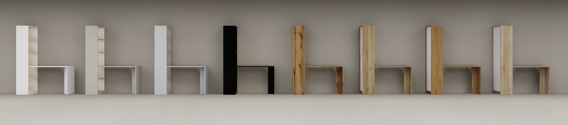 Nowoczesne młodzieżowe Biurko komputerowe z Regałem prawe/lewe 140x73x180cm Głębokość mebla 50 cm