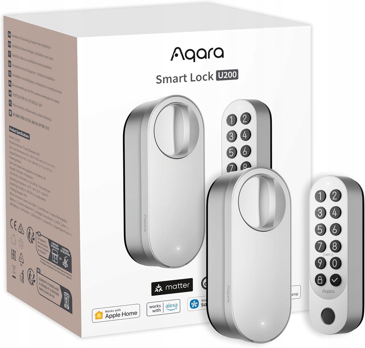 Elektronický Zámok Na Dvere Aqara Smart Lock U200 Uzamykacia Klávesnica Smart