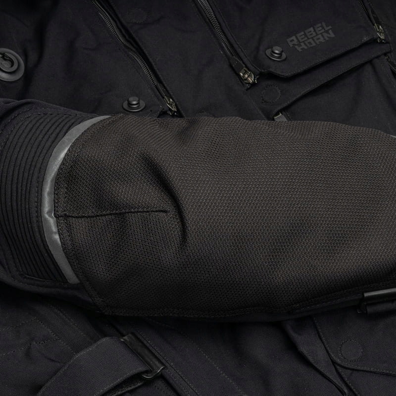 KURTKA TEKSTYLNA REBELHORN RANGE BLACK [Rozmiar: 3XL] Materiał tekstylia