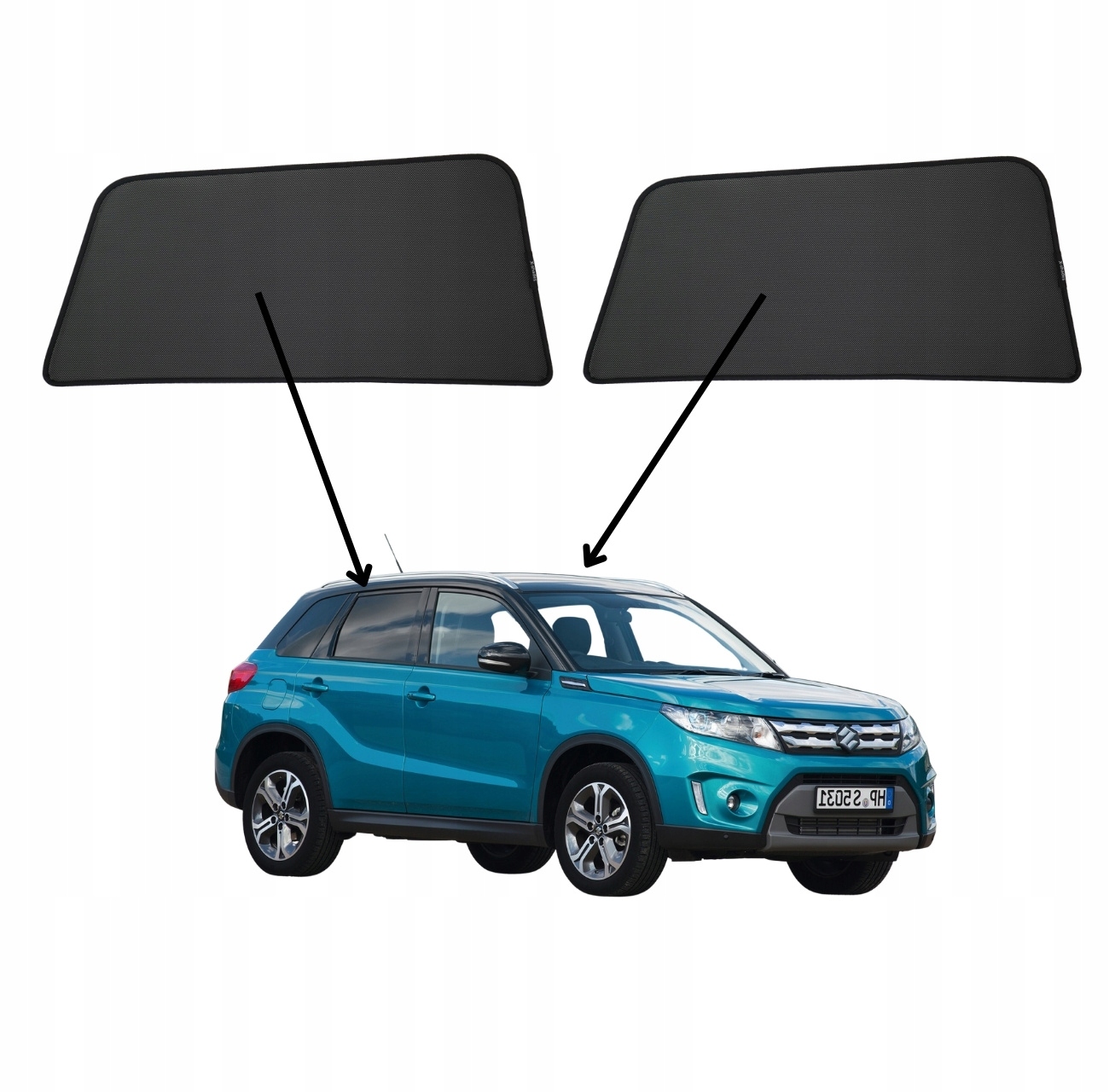 Protislnečné clony do Suzuki Vitara II, 2014- , magnety, sada 2ks