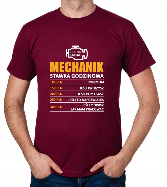 

koszulka Mechanik stawka godzinowa prezent