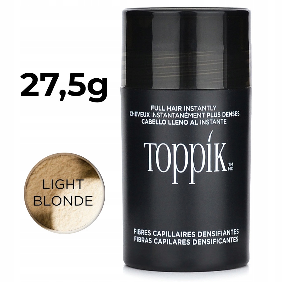 100% Oryginalne Włókna keratynowe Toppik Light Blonde jasny blond
