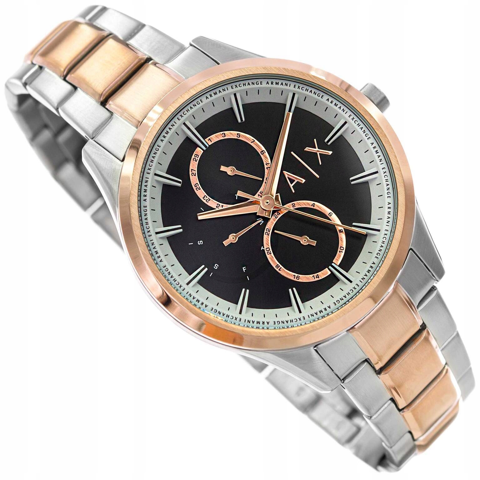 Pánské Hodinky Armani Exchange AX1882 Dante Stříbrno-růžové Zlato Náramek