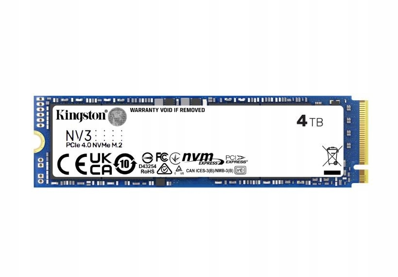 Kingston Ssd disk NV3 4TB M.2 2280 PCI-e 4.0 NVMe 6000/5000