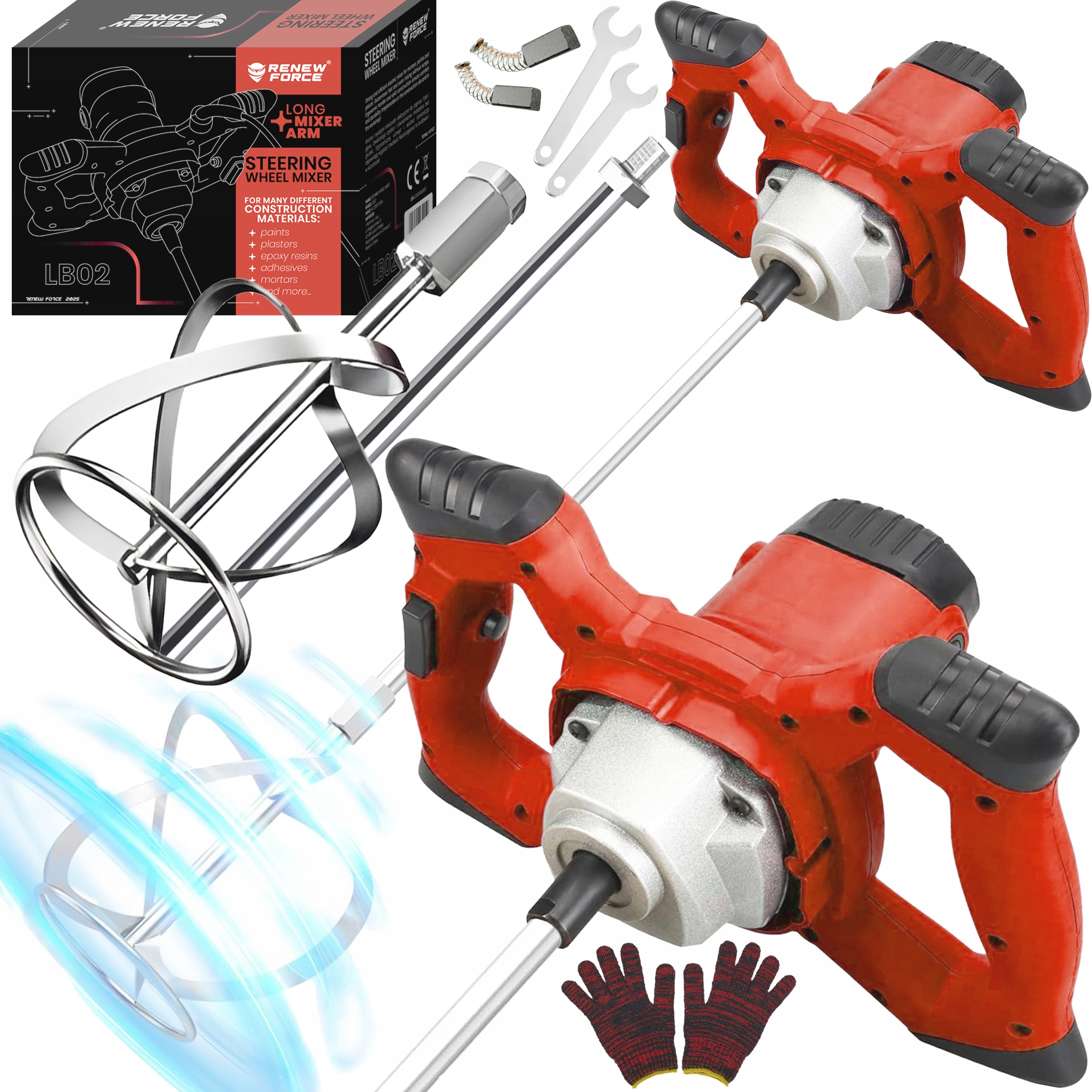 Mieszadło Do Kleju Zaprawy Betonu Elektryczne 2600W Mieszalnik Mocne XL