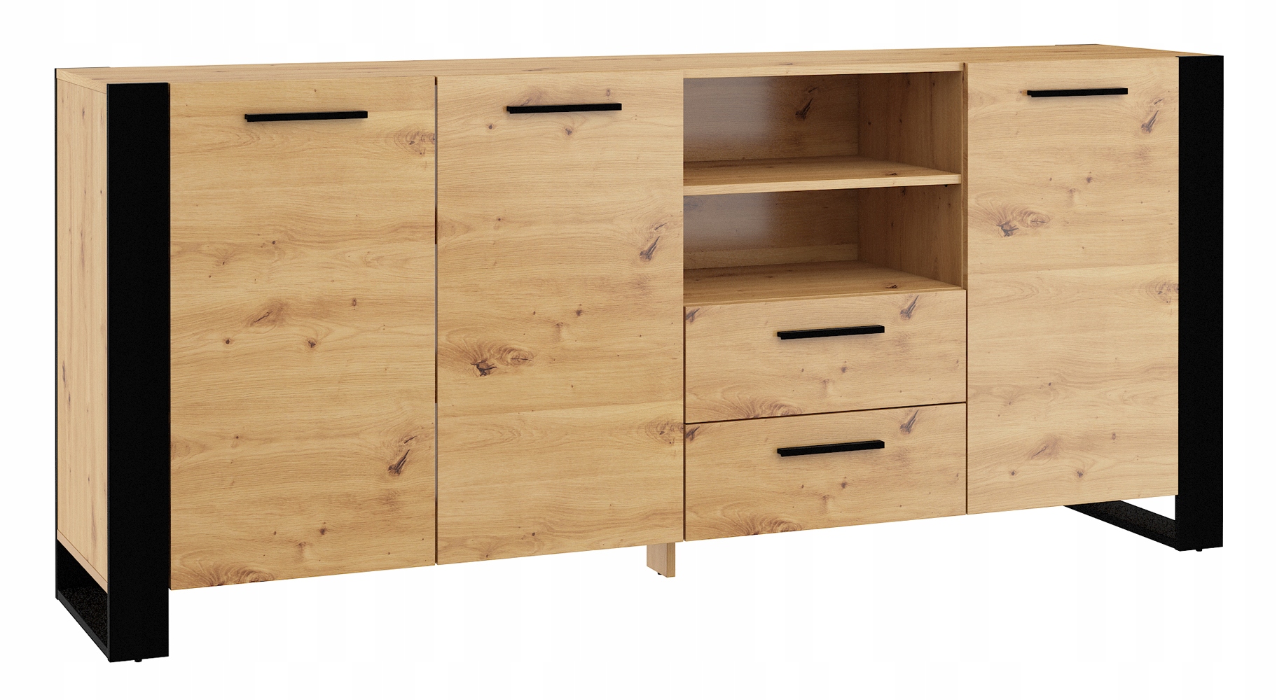 

Komoda Nuka D 197cm dąb artisan/czarna