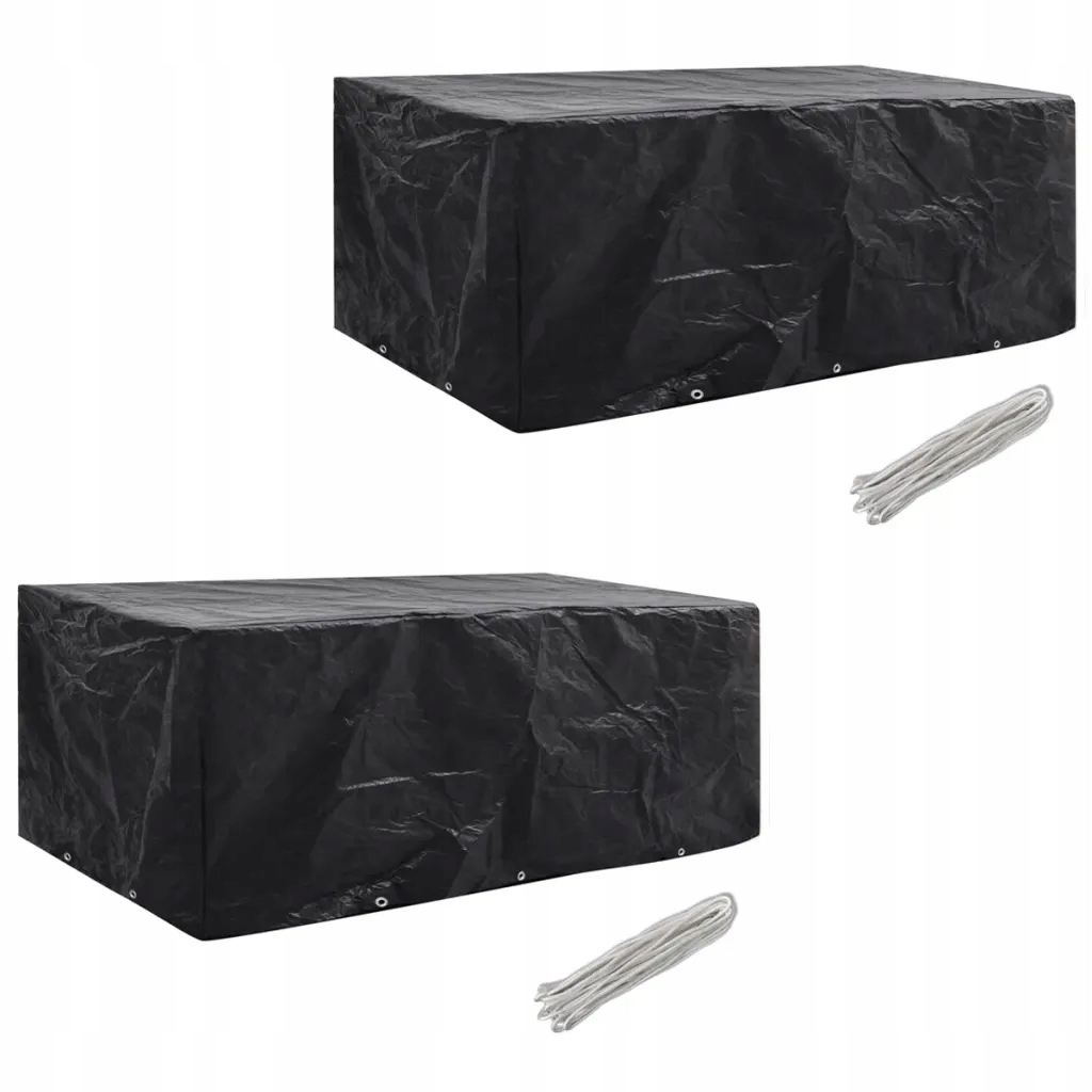 Obal na zahradní nábytek z Uv ratanu, voděodolný, 229 x 113 x 73 cm, černý