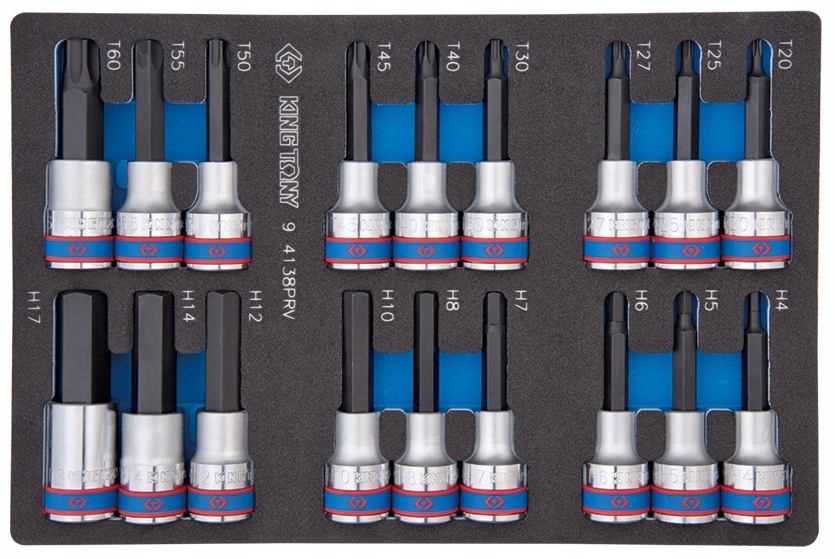 King Tony Dlhé Nástavce Hex Torx 1/2 18 Ks Náplň
