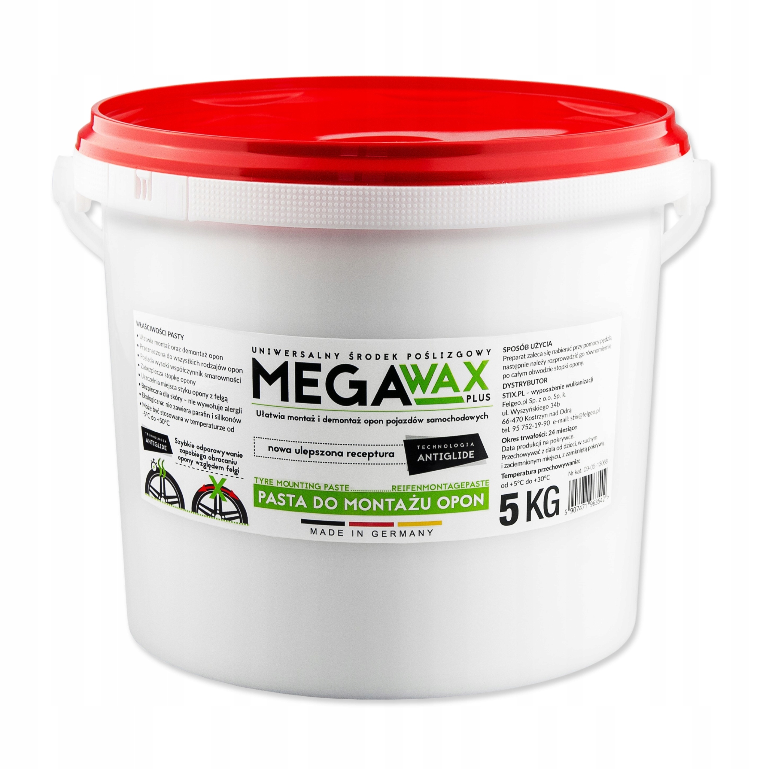 Uniwersalna Pasta Montażowa Wax Plus 5KG Do Wszystkich Opon