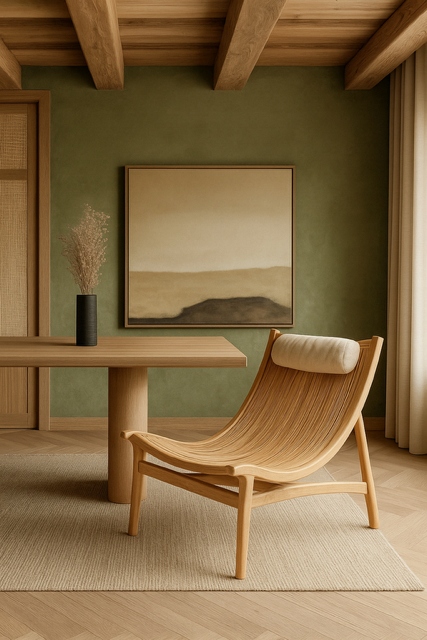 Rattanowy fotel wypoczynkowy ekskluzywny do wnętrz boho japandi premium