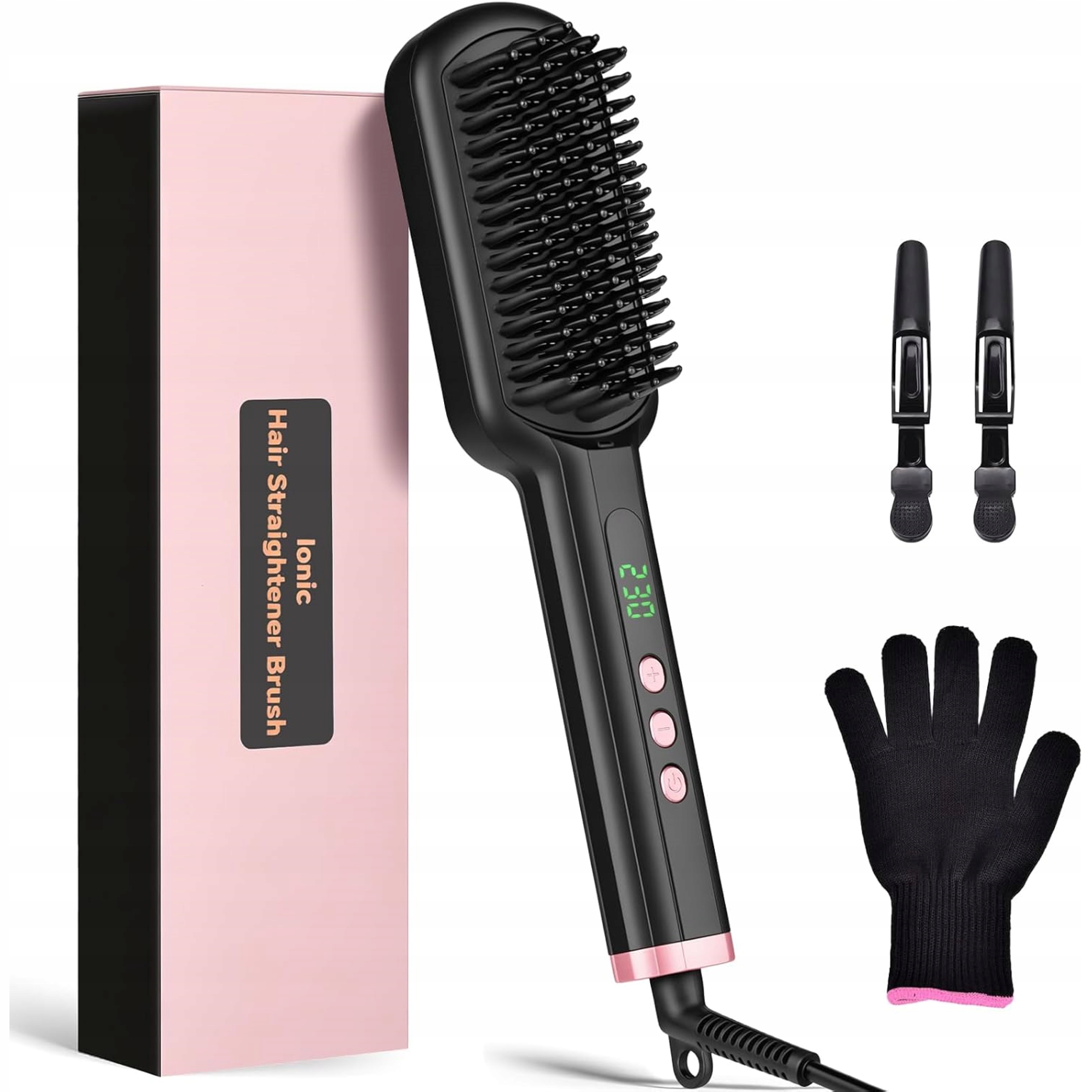 Kartáč Žehlička Na Vlasy 2V1 Keramický Narovnávací Kartáč Sworchi