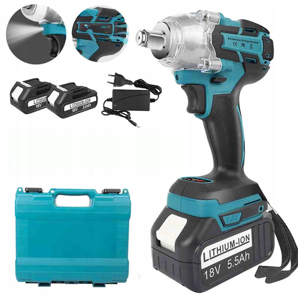 Aku Rázový Utahovák Min. 650 Nm S Led A Protiskluzovou Rukojetí