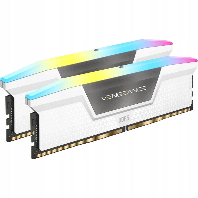 CORSAIR VENGEANCE RGB DDR5 32GB (2 x 16GB) DDR5 6400 CL36-48-48-104 1.35V Intel XMP - White — 2
