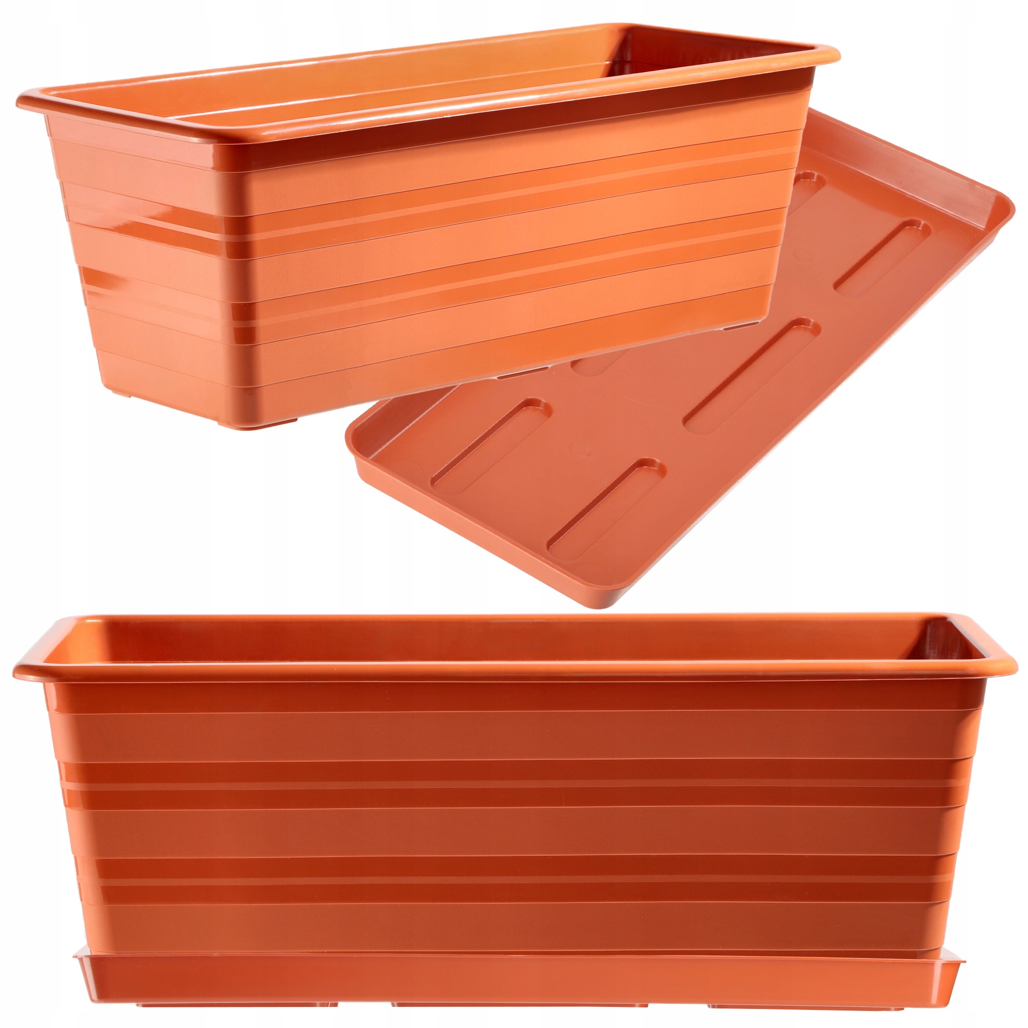 SKRZYNKA BALKONOWA 40cm DONICZKA + PODSTAWKA Długość maksymalna 39.5 cm