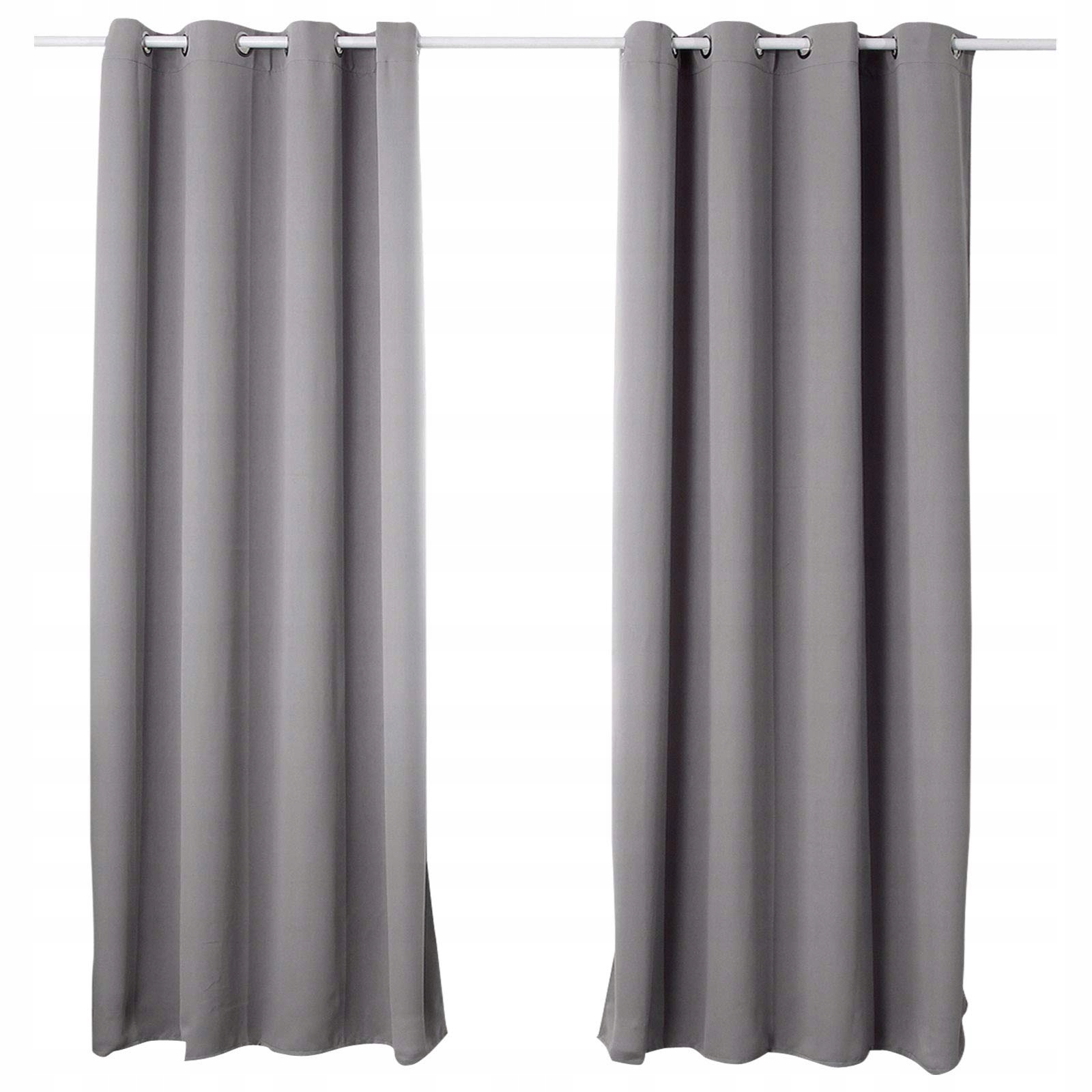 ZASŁONA NA PRZELOTKACH 2 SZT 135x175cm CIEMNOSZARY