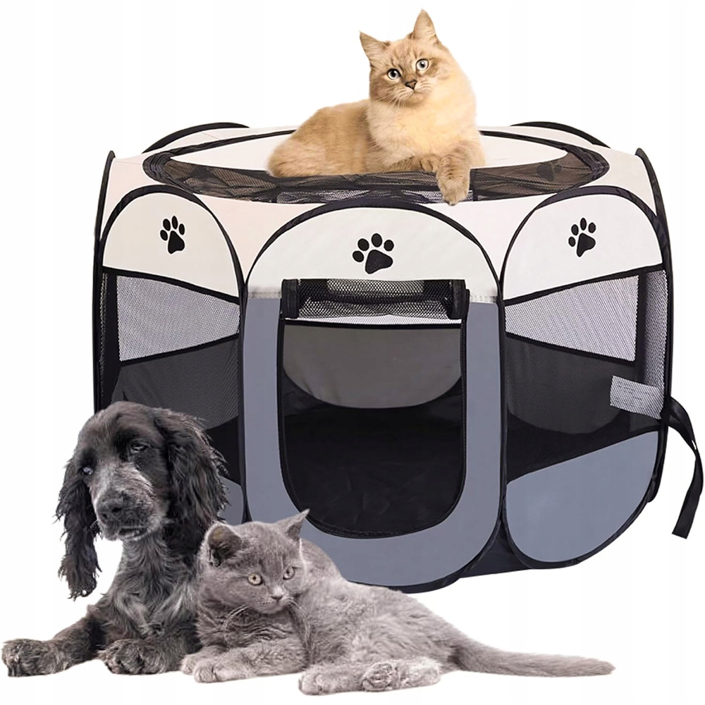 Levně Kotec Velká Přenosná Skládací Pro Psa Kočku Zvířat Pelíšek Do Domácnosti 74X43
