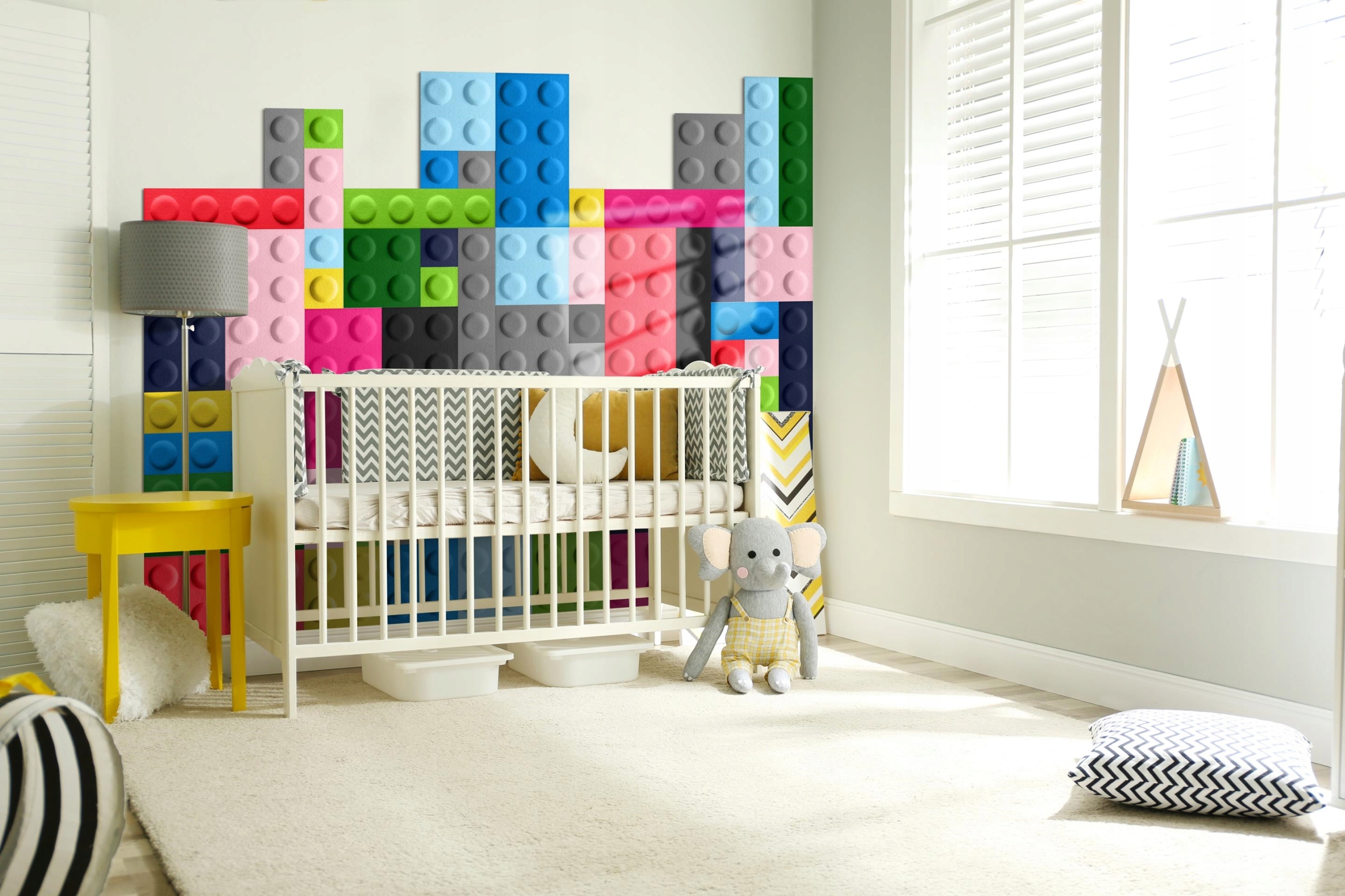 PANELE ŚCIENNE KLOCKI 60X30 FILCOWE MIĘKKIE SOFT 6 Grubość 2 cm