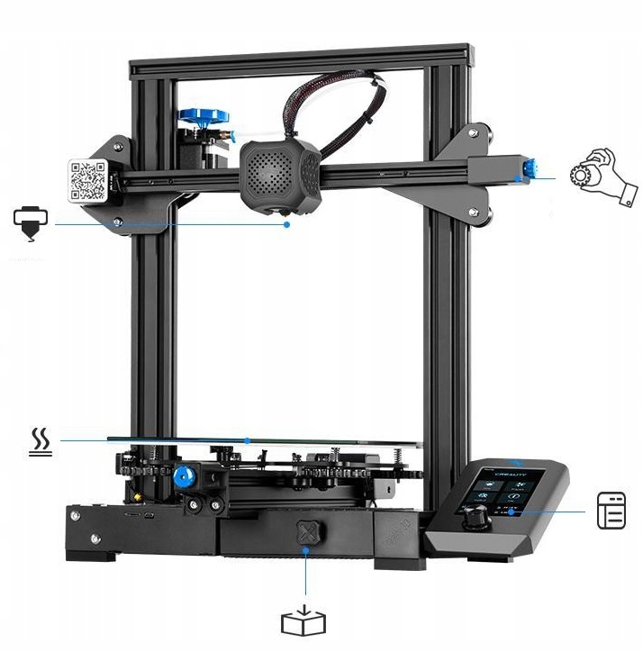 Новітній 3D-принтер Creality 3D Ender 3 v2 + 1 кг кольоровий РК-принтер