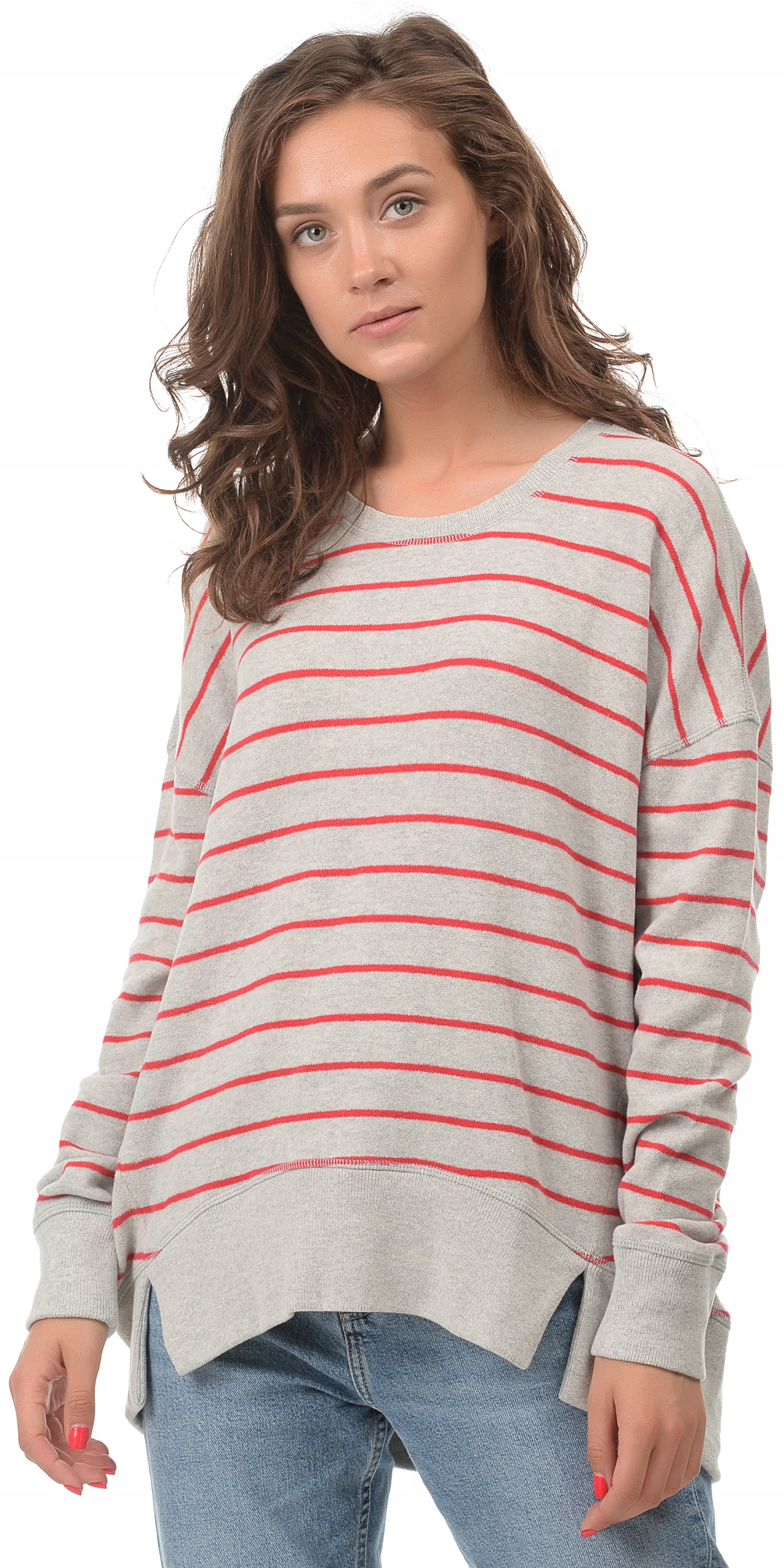 Dámský Svetr Denham Capitan Sweat Cfjs Šedý Xs