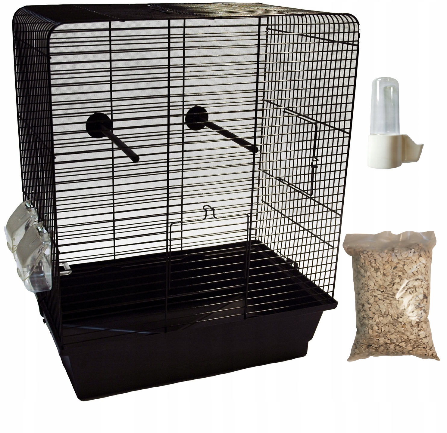 KLATKA DLA PAPUGI KANARKA ZEBERKI NIMFY POIDEŁKO POKARM GRATIS