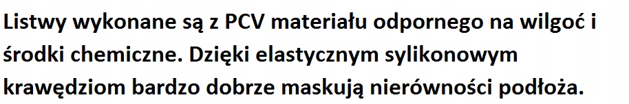 LISTWY PRZYPODŁOGOWE biała PODŁOGOWE PODŁOGOWA panele podłogowe listwa Długość 250 cm