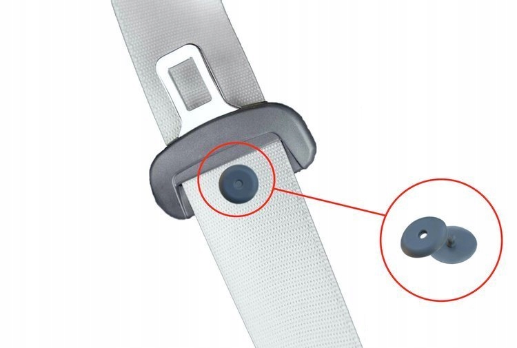 SPINKA KLIPS STOPER BLOKADA KLAMRY ZAPIĘCIA DO PASA BEZPIECZEŃSTWA SZARY Producent części Trustom