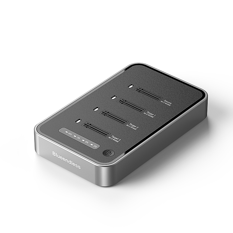 Stacja Dokująca 4x NVMe USB4 40Gbps Klonowanie Offline 1:3 Aluminiowa