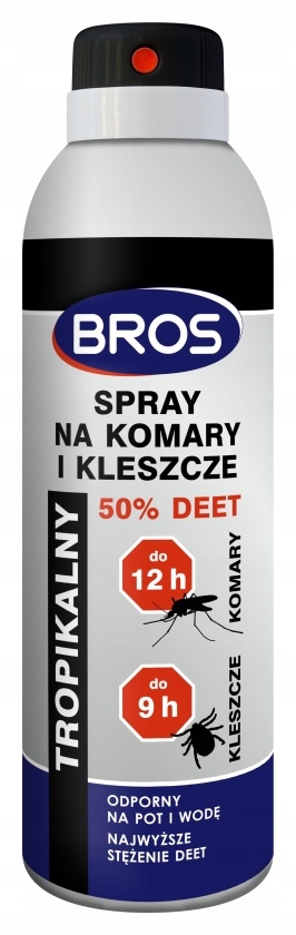 

Spray na komary i kleszcze 180ml 50% Deet Bros