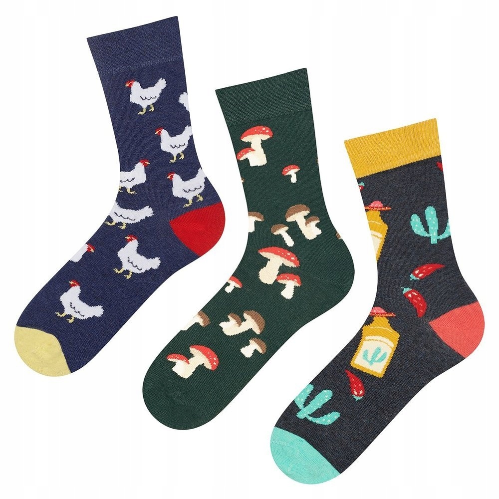 

3X - Kolorowe skarpetki męskie Soxo Good Stuff