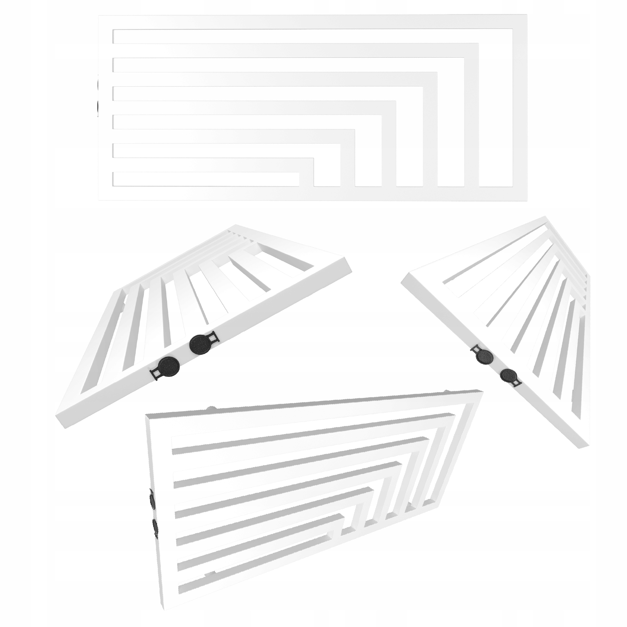 Horizontální Radiátor Laos 52x80 Bílý Mat