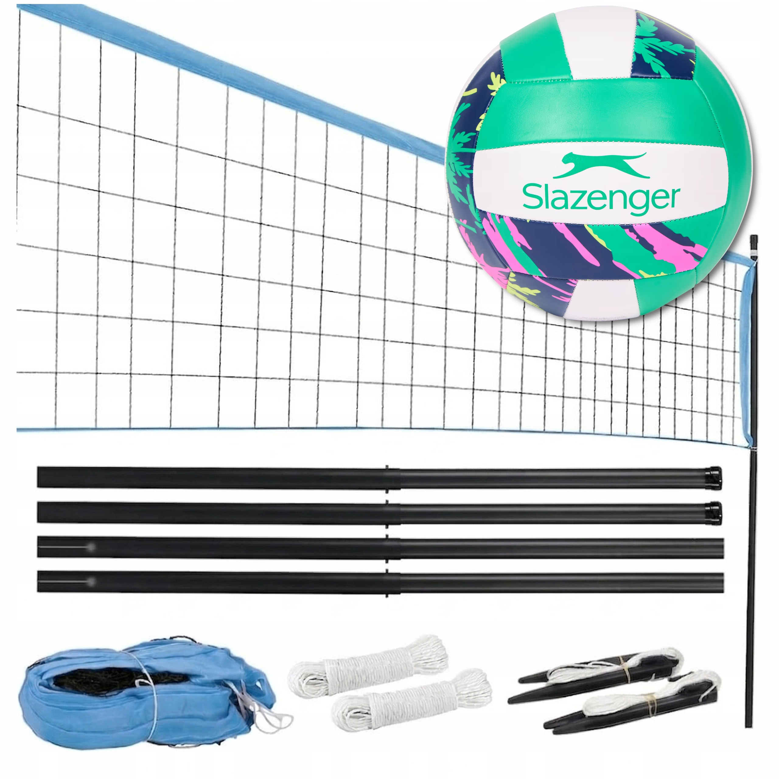 Profesjonalny Zestaw Mocna Duża Siatka Sportowa Do Badmintona 6x2m Piłka