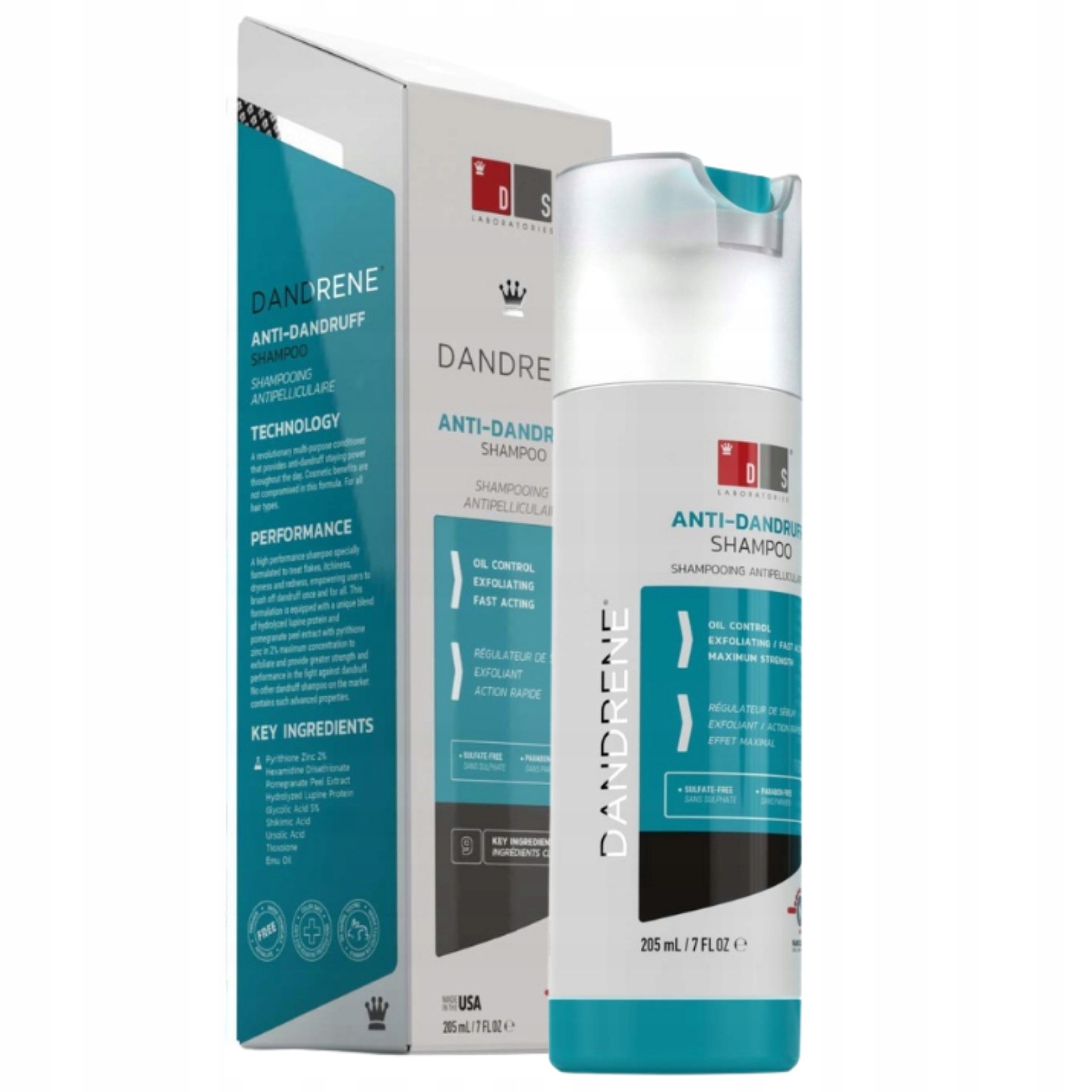 Ds Laboratories Dandrene šampon proti lupům a plísním 205 ml
