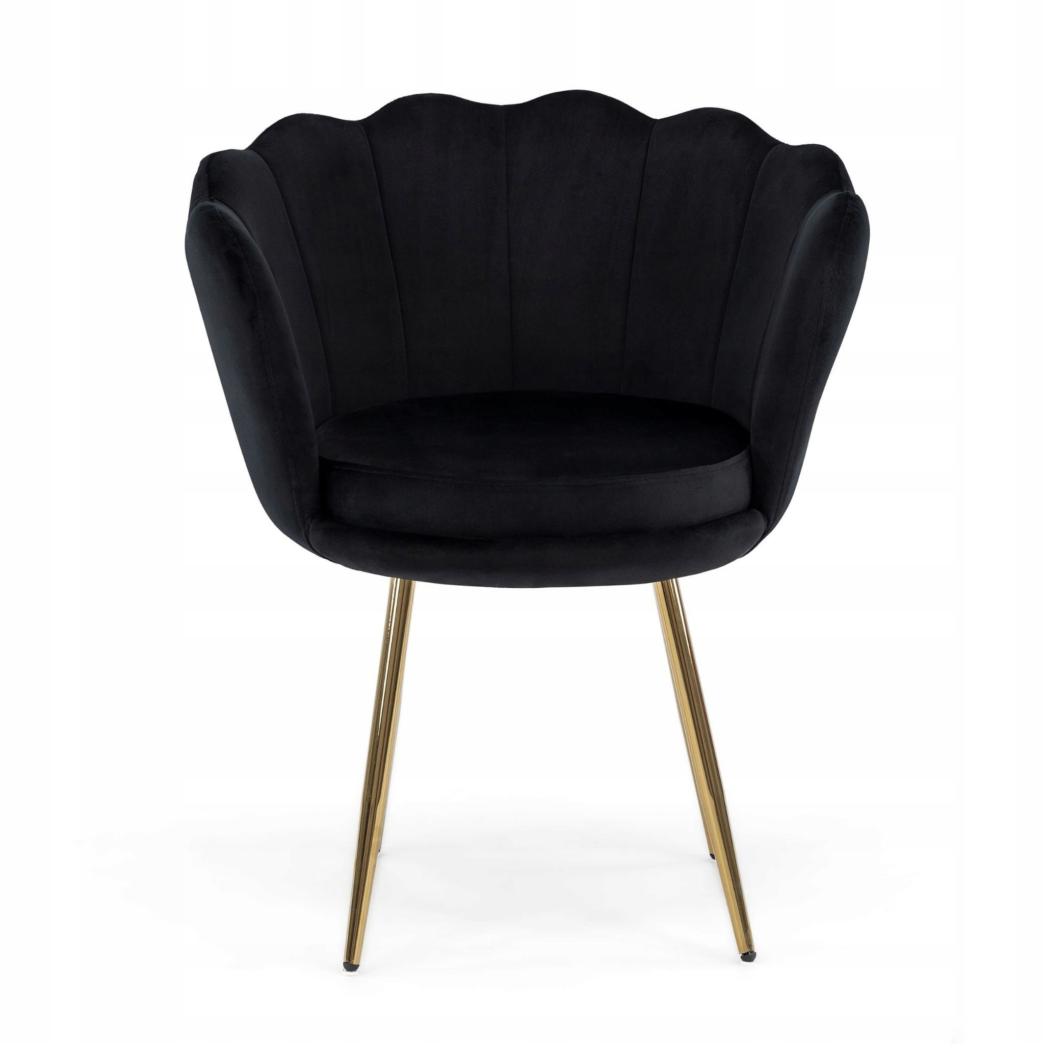 Křeslo Zlato Glamour Černá Muszelka Shell Velurové Salon krásy Homla