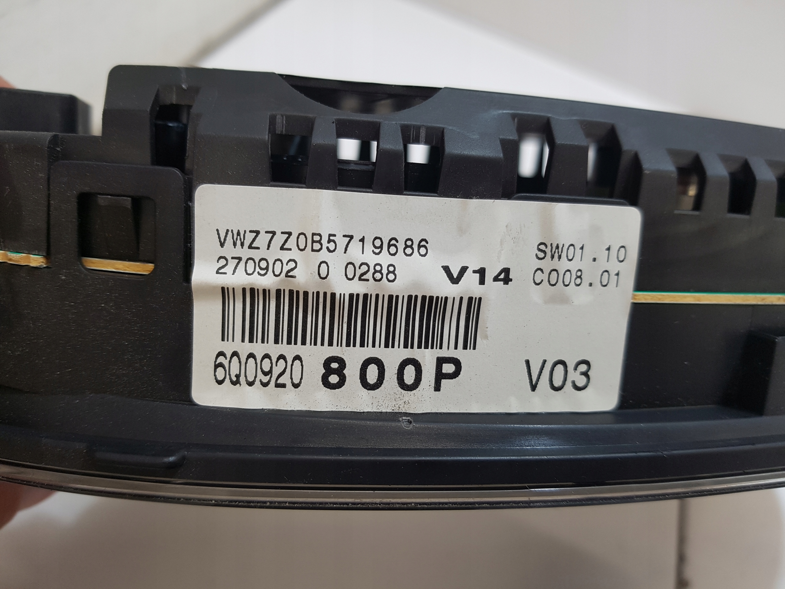 dials dials VOLKSWAGEN POLO 4 1.2 6Q0920800P