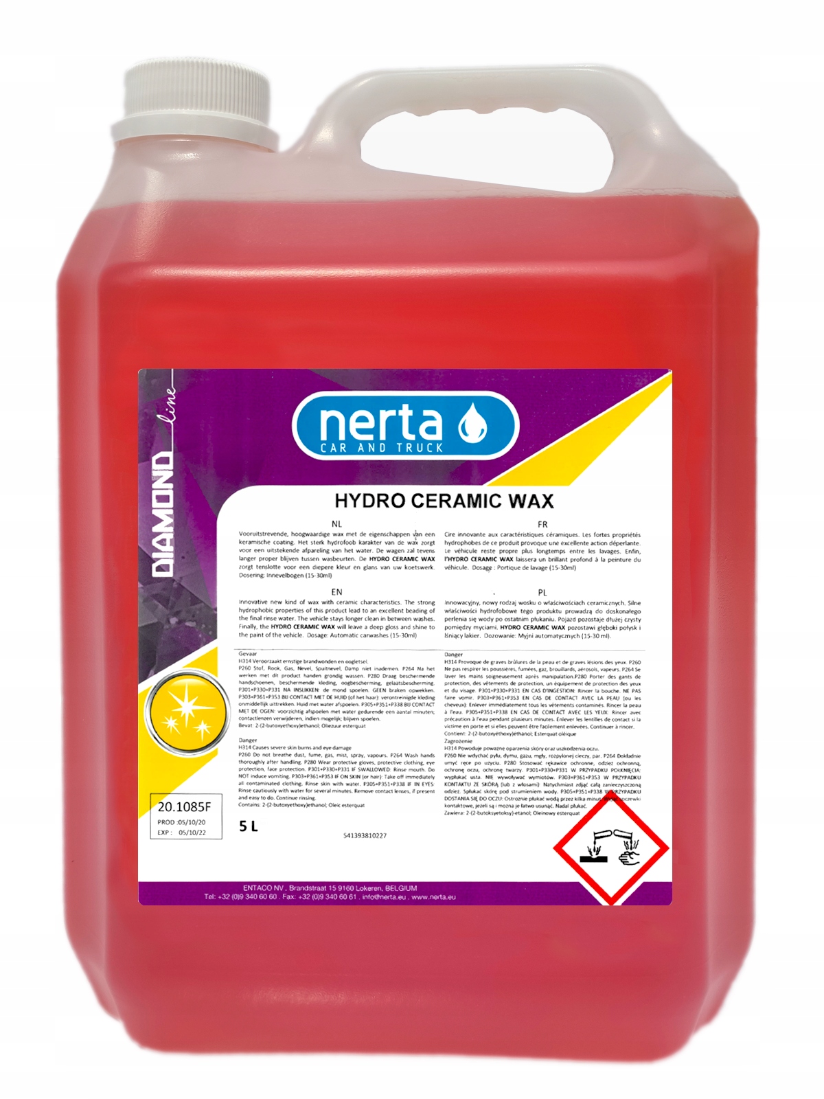 

Nerta Hydro Ceramic Wax wosk zabezbieczający 5L