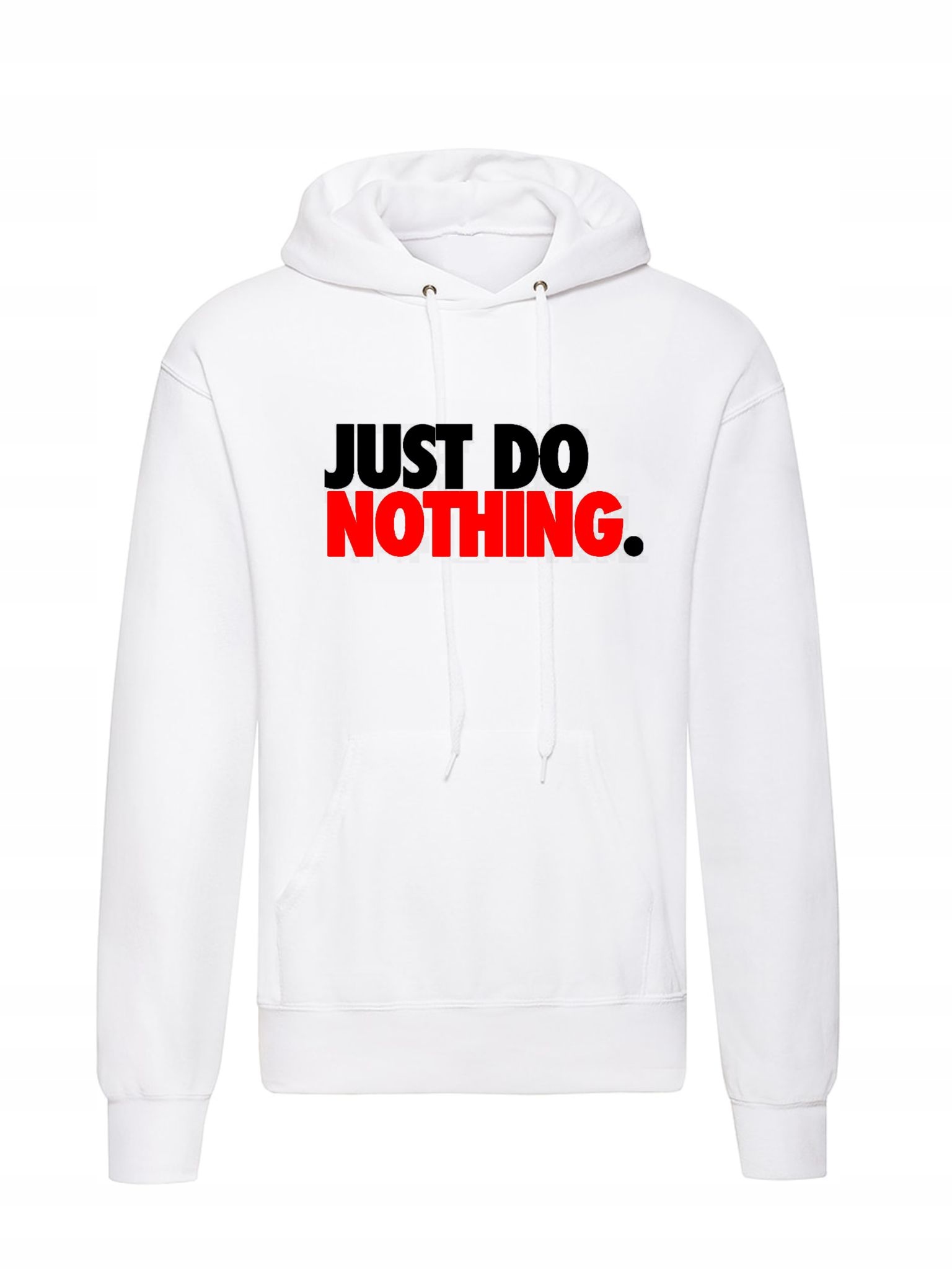 

Bluza Męska Biała Just Do Nothing Z Kapturem S