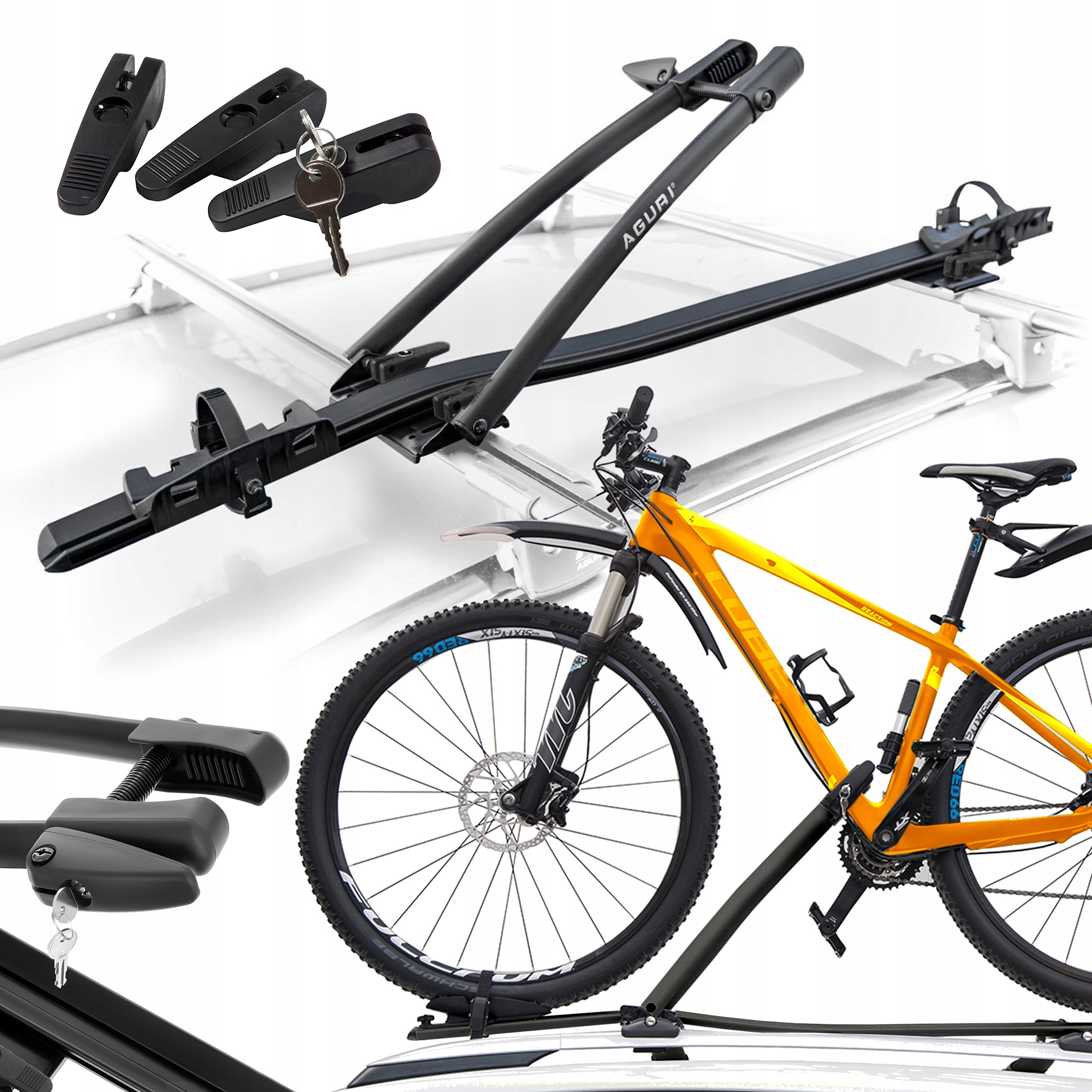 Nosič Bicyklov Na Strechu Aguri Acuda III, Strešný Držiak Na Bicykel