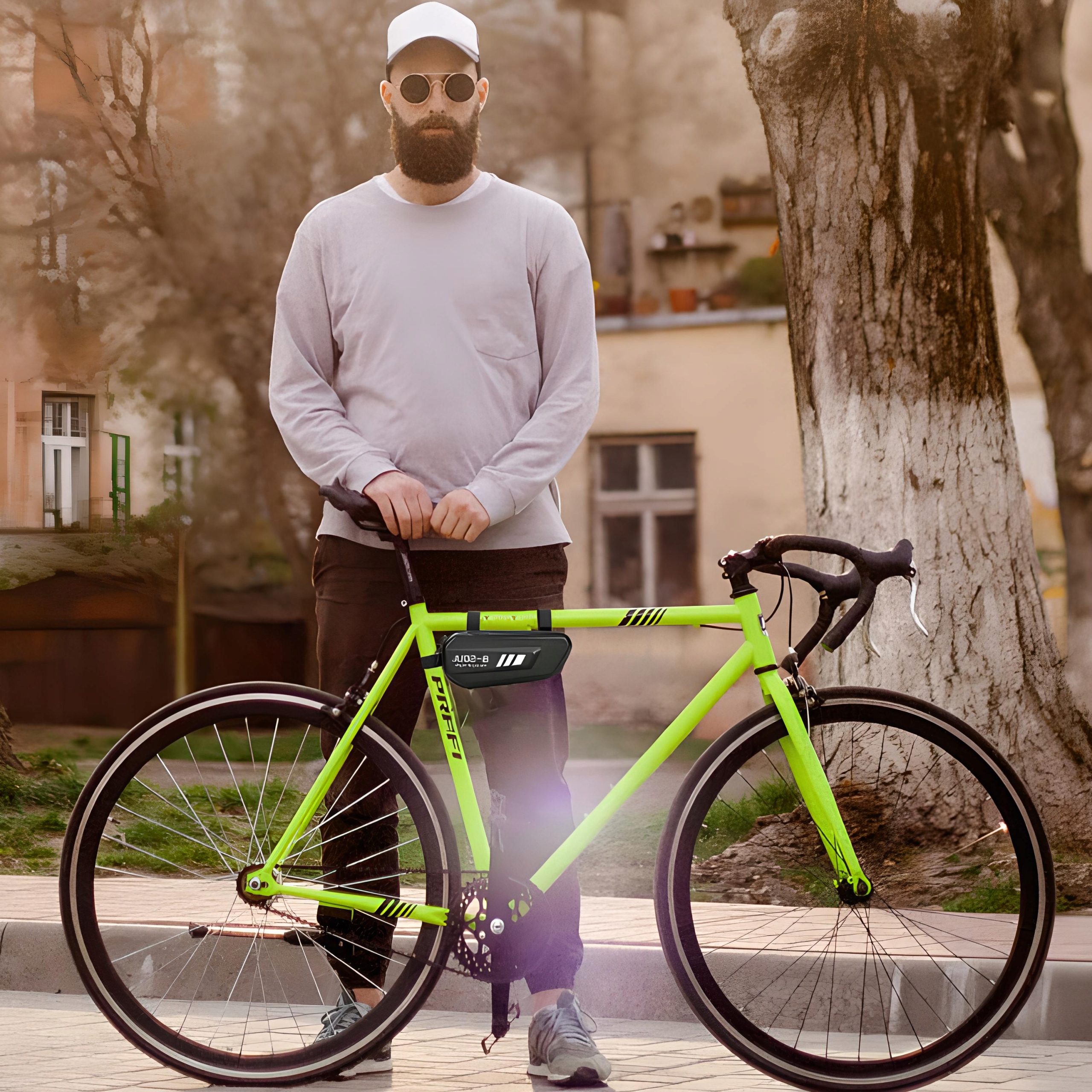 TORBA SAKWA ROWEROWA NA UCHWYT TELEFON WODOODPORNA POJEMNA USZTYWNIANA XXL Model S136