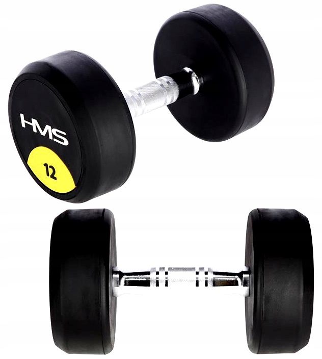 12 kg gumová činka Pro pro fitness cvičení, posilovna Hms