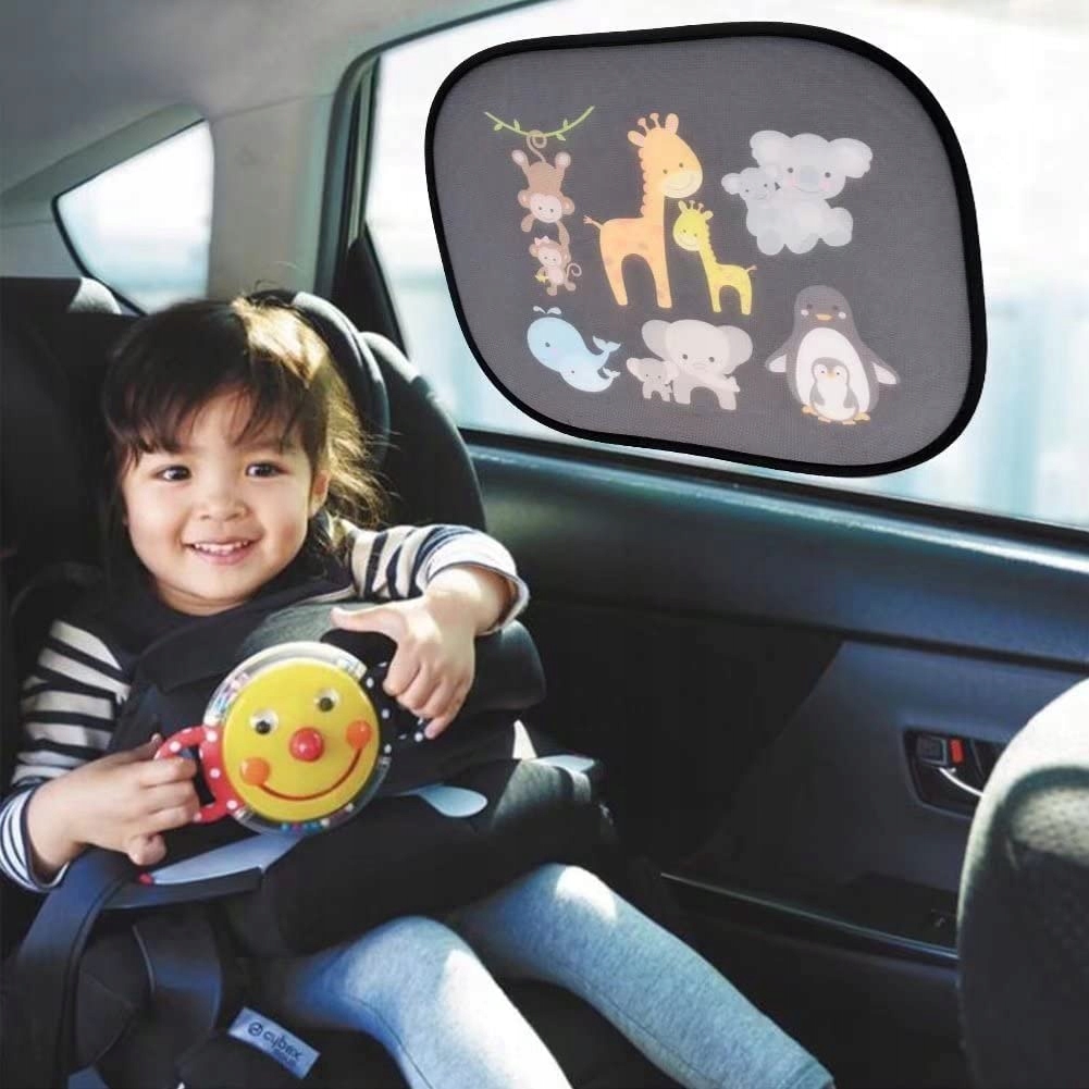 OSŁONKI PRZECIWSŁONECZNE AUTA SAMOCHODOWE CZARNE 2 SZT Kolor czerń