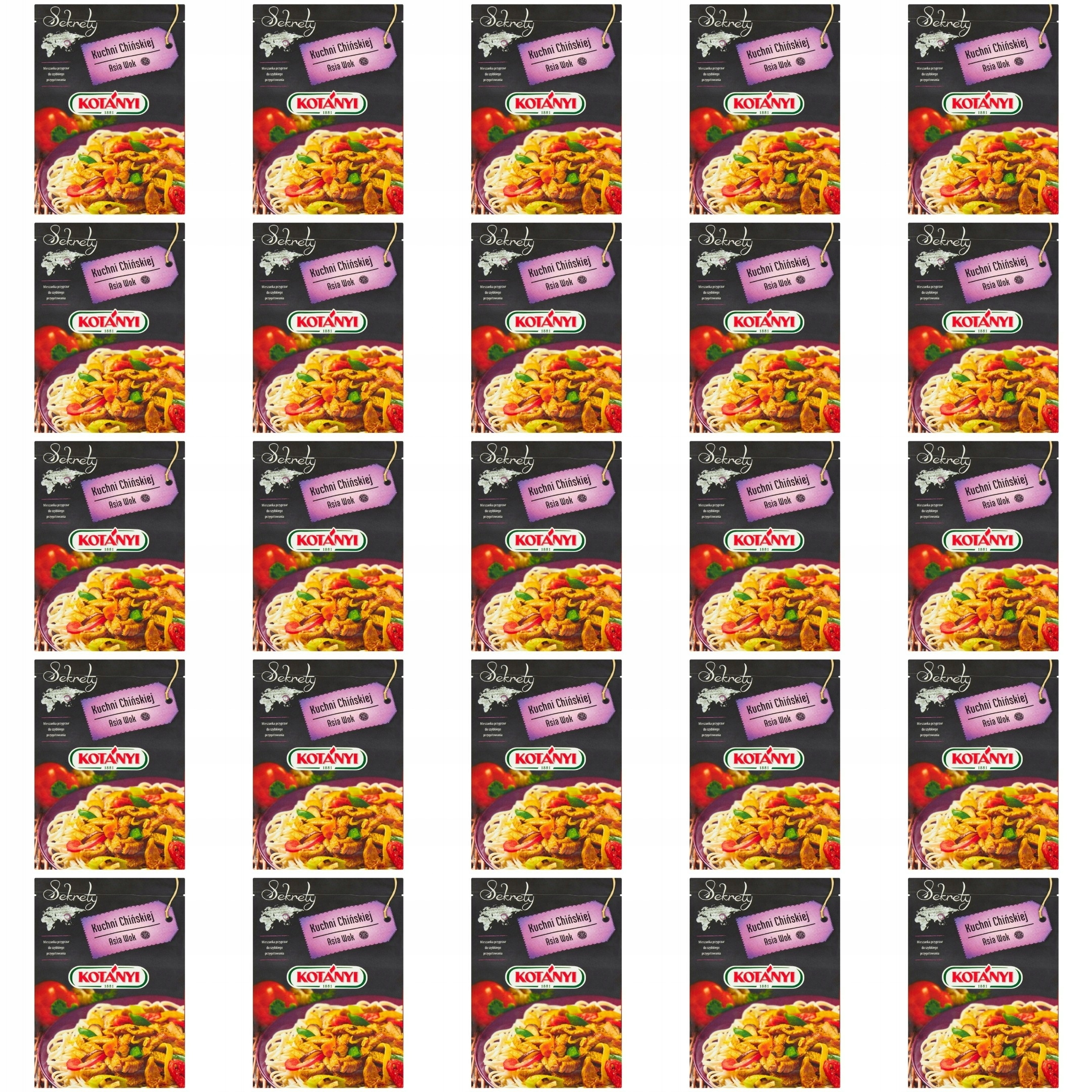 25x 20g Kotanyi Sekrety Kuchni Chińskiej Asia Wok Karton