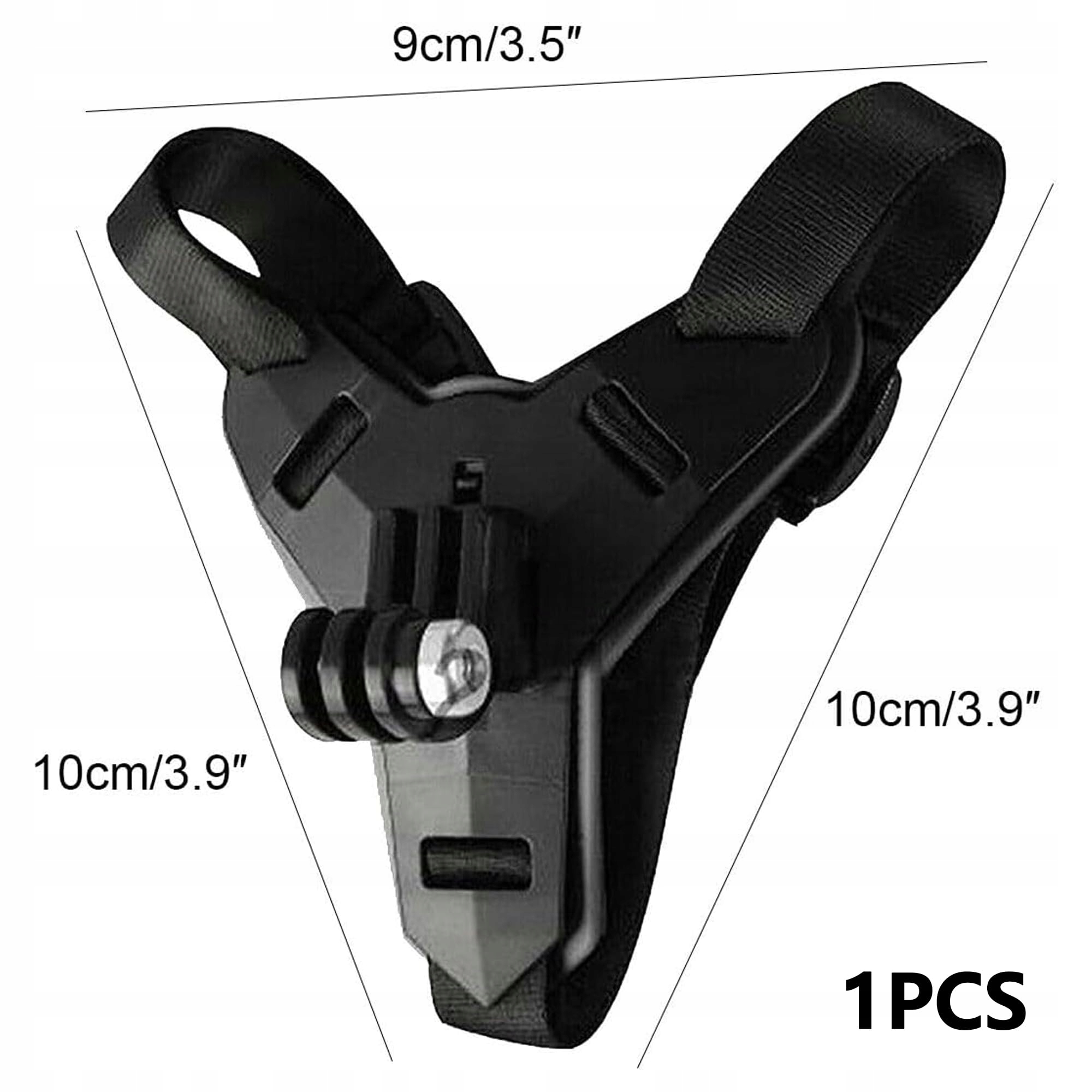 Mocowanie Na Kask Motocyklowy Pod Brodę Do GoPro DJI Czarne BAMYLI — miniatura 2