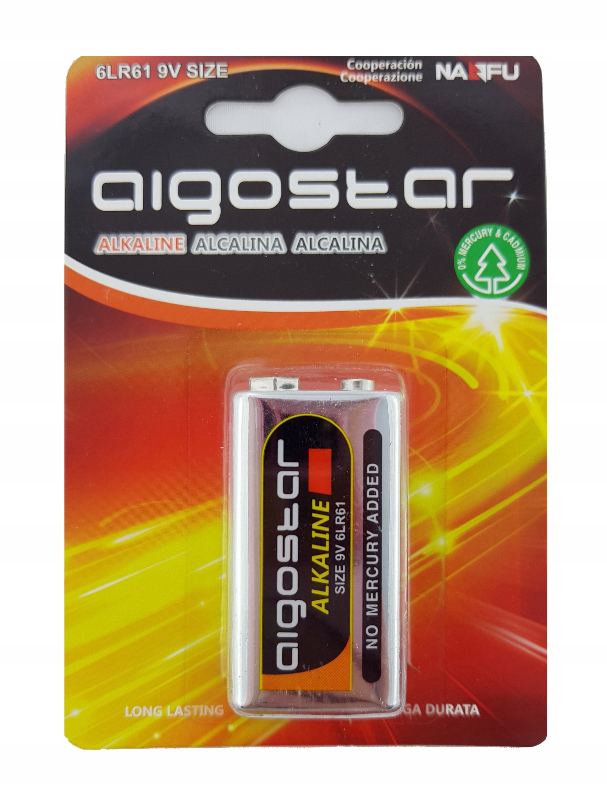 

Bateria alkaliczna 6LR61 9V Aigostar Alkaliczna 1s