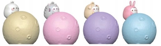 Sada 12 figurek ze série „Molang Little Moon Light“ (8 cm)