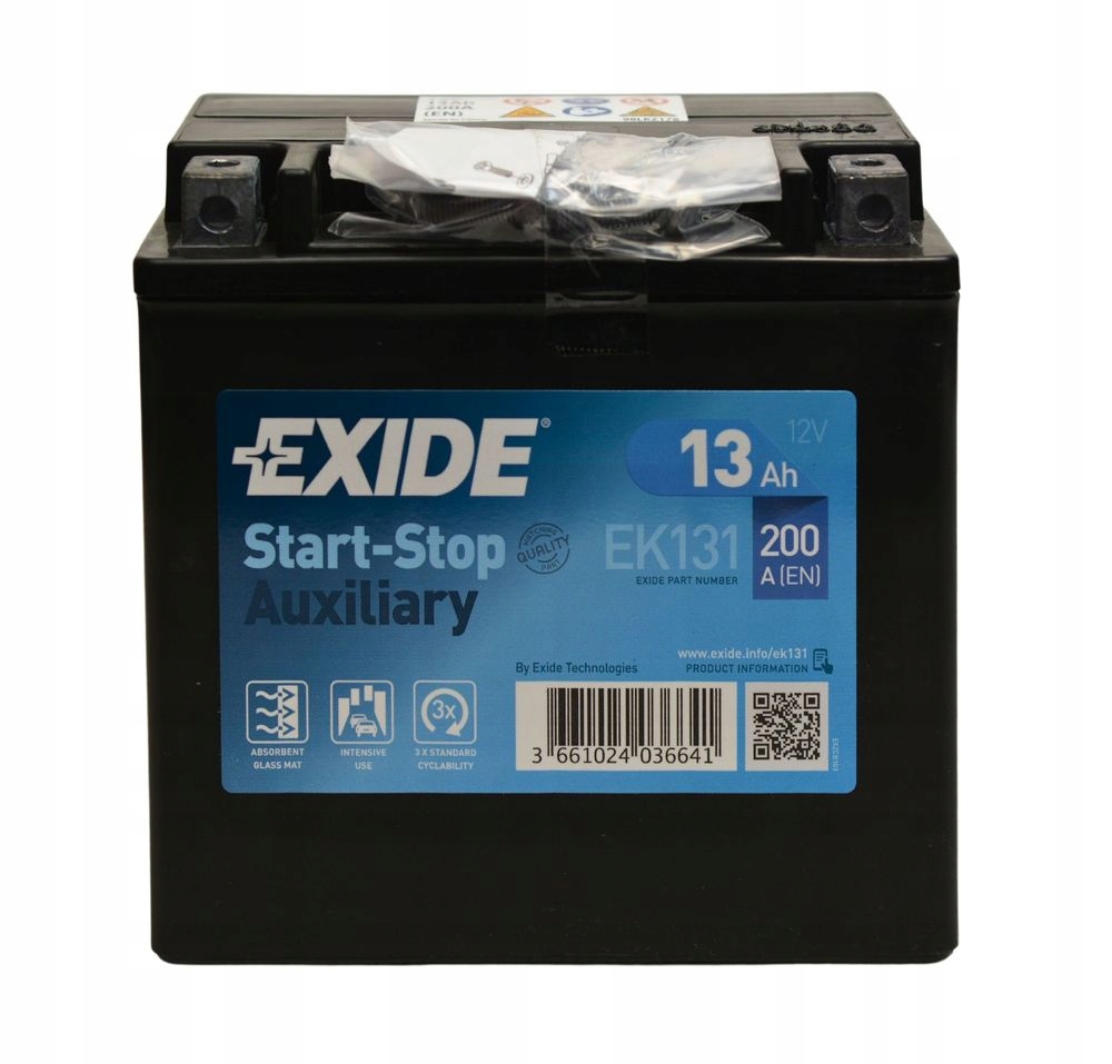 Exide Start-stop Aux Agm EK131 12V 13Ah 200A