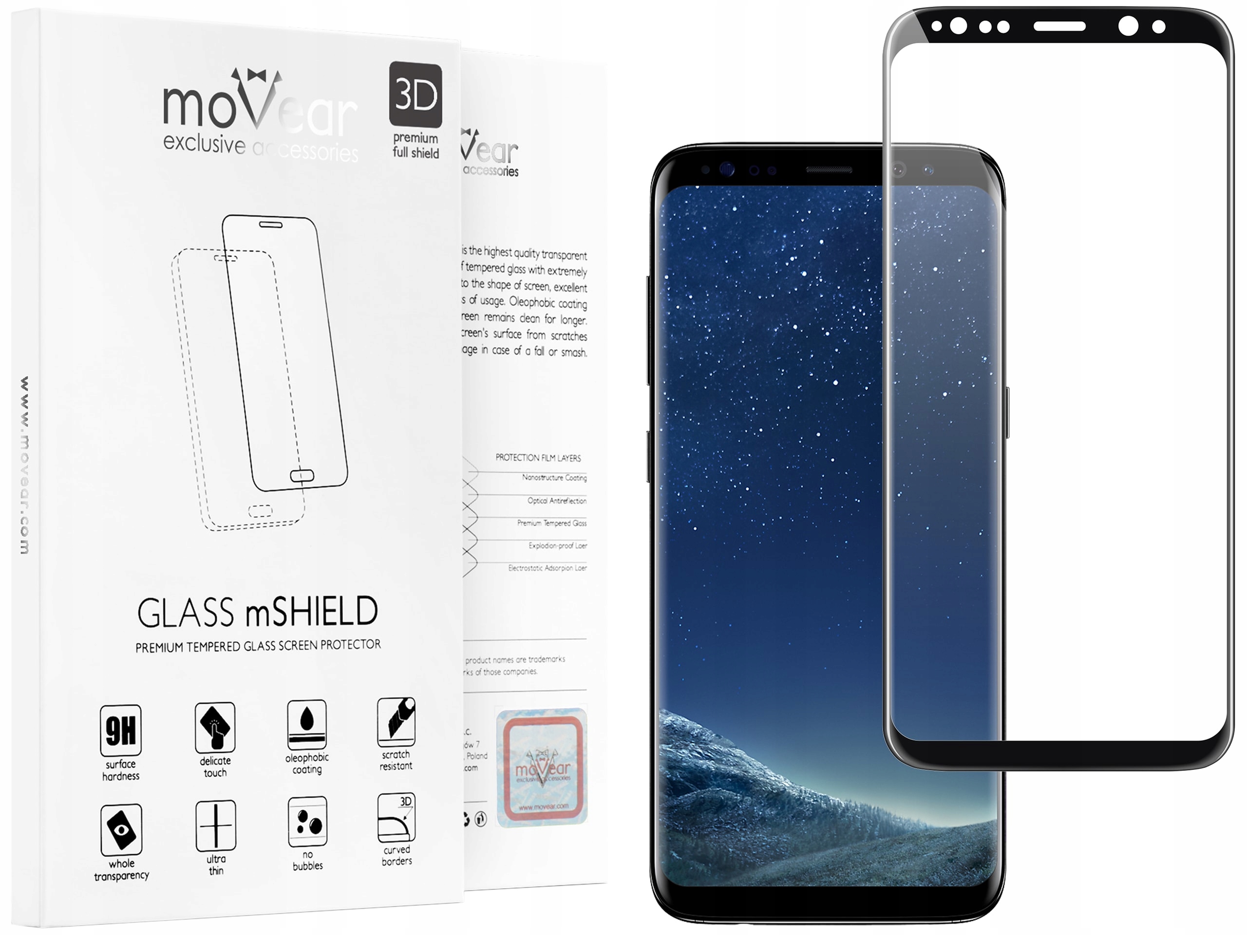 

Szkło Hartowane 3D na cały ekran Galaxy S8+ Movear