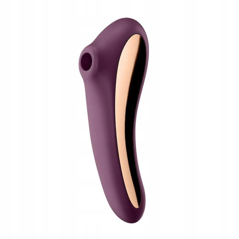 SATISFYER Dual Kiss Wibrator 2w1 Wodoodporny IPX7 Silikon Medyczny Lila — miniatura 3