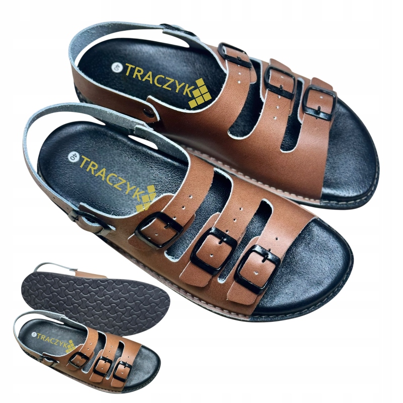 Letní Nazouváky , tvarované, hnědé, z přírodní kůže, Fusbet vel. 43